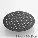 GobekUsa Black 8-inch Stainless Steel Round Rain Shower Head for Bathroom