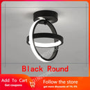 GobekUsa Black Square LED Ceiling Lamp: Modern Lighting for Corridor, Aisle, Cloakroom, Balcony