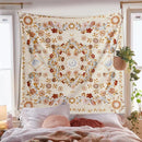 GobekUsa Celestial Floral Moon Phase Tapestry for Aesthetic Room Decor