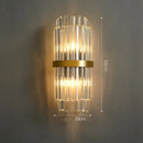 GobekUsa Art Deco LED Stainless Steel Crystal Wall Sconce, Bedroom Corridor Golden Black Wall Light