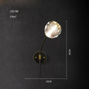 GobekUsa Crystal LED Wall Sconce for Bedroom Corridor - Designer Black Gold Wall Light