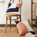 GobekUsa Abstract Embroidered Pillow Cover 45x45cm Pink Beige for Living Room