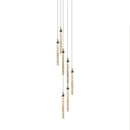 GobekUsa Golden LED Crystal Chandelier for Living Room Staircase