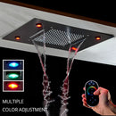 GobekUsa LED Luxury Ceiling Embedded Shower Head Rainfall Colorful Bathroom Showers 304SUS