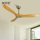GobekUsa 60" Industrial Wooden Ceiling Fans Remote Control Ventilateur De Plafond