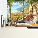 GobekUsa Green Plant Landscape Tapestry | Boho Wall Hanging for City Castle Hill