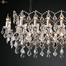 GobekUsa Iron Crystal LED Chandelier: 19th Century Style Kitchen Pendant Light