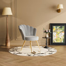 Velvet Swivel Accent Chair with Gold Metal Legs — Modern Dining & Living Room Seat