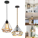 GobekUsa Diamond Cage Iron Pendant Light for Living Dining Bedroom