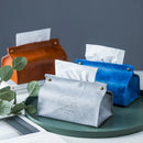 GobekUsa Leather Tissue Box Holder - Nordic Style Decor Storage Case