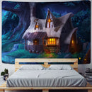 GobekUsa Cabin In The Woods Wall Hanging Tapestry for Home Decor & Halloween Theme