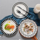 GobekUsa Ceramic Dessert Plates Set - 8 Inch Scandinavian Style Breakfast Saucers