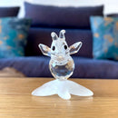 GobekUsa Crystal Bee & Leaf Glass Figurine - Home Decor & Gift Ornament