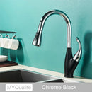 GobekUsa Black Kitchen Faucet: Single Handle Hot & Cold Mixer with 360 Rotation