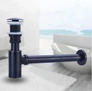GobekUsa Antique Brass Pop Up Drain Kit with P-Trap Pipe for Bathroom Sink.