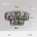 GobekUsa Art Deco Glass Iron LED Chandelier for Dinning Room