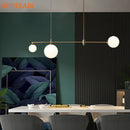 GobekUsa Glass Ball Chandelier LED Light Fixture for Dining Room Bedroom Kitchen Island