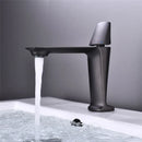 GobekUsa Black Brass Bathroom Sink Faucet Hot Cold Mixer Deck Mounted Water Tap