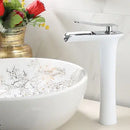 GobekUsa Gold Waterfall Bathroom Basin Faucet Mixer Tap Hot Cold White Sink