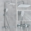 GobekUsa Black Gray Wall Mounted Shower System Set with Bathtub Faucet