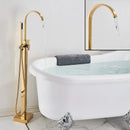 GobekUsa Gold Freestanding Bathtub Faucet with Handshower