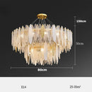 GobekUsa Art Deco Glass Iron LED Chandelier for Dinning Room