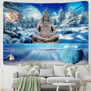 GobekUsa Buddhism Wall Hanging Tapestry Blanket Rug for Beach, Picnic, Camping