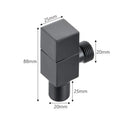 GobekUsa Brus Gold Corner Valve, Stainless Steel Black Angle Valve for Bathroom Tap