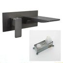 GobekUsa Blanoir Solid Brass In-Wall Black and Brushed Gold Basin Faucet Mixer Tap