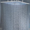 GobekUsa 20" Chrome LED Rain Shower Head Ceiling Mounted Top Sprayer with Arm