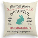 GobekUsa Easter Rabbit Eggs Linen Pillowcase 45*45CM