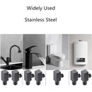 GobekUsa Brus Gold Corner Valve, Stainless Steel Black Angle Valve for Bathroom Tap