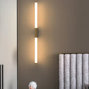 GobekUsa Linear LED Wall Lamp Metal Tube Gold Sconce for Living Room Bedroom Aisle