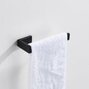 GobekUsa Black Bathroom Hardware Set: Robe Hook, Towel Bar, Shelf, Tissue Holder, Toothbrush Organizer