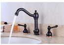 GobekUsa Dual Handle Nickel Brush Bathroom Sink Tap Swivel Spray Mixer Faucet