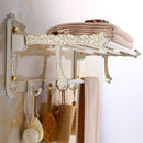 GobekUsa Aluminum Bath Hardware Set: Shelf, Towel Rack, Paper Holder, Brush Holder, Hooks