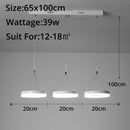 GobekUsa LED Pendant Lights: Modern Black & White Acrylic Fixture with Remote Control