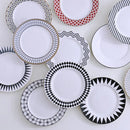 GobekUsa Ceramic Dessert Plates Set - 8 Inch Scandinavian Style Breakfast Saucers