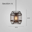 GobekUsa Cage Light Frame Pendant Industrial Single Head Black Nordic Creative Fixture