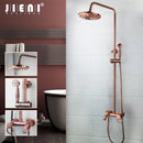 GobekUsa Antique Copper 3-Function Shower Set with Rainfall Head and Hand Shower
