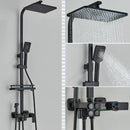 GobekUsa Black Thermostatic Digital Shower Faucet Set 4-way Mixer Bidet Tap for Bathroom