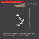 GobekUsa Butterfly Ladder Pendant Lights Chandelier for Loft Decor Interior Lighting Stairs Bedside