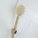 GobekUsa Brushed Gold Wall Mounted Shower Faucet Set for Bathroom with Hot and Cold Mixer