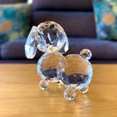 GobekUsa Crystal Dog Figurine: Cut Glass Paperweight Ornament Statue, Kids Animal Gift
