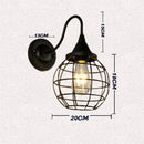GobekUsa Iron Cage Wall Sconce for Indoor Bedroom, Bar Counter, and ReadingAreaView