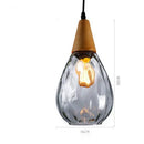 GobekUsa Glass Wooden Pendant Lamp: Modern Creative Hanging Lighting for Living Room, Restaurant, Bar.