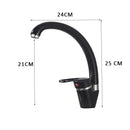 GobekUsa Black Single Handle Kitchen Faucet - Hot and Cold Water Mixer