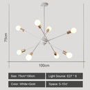 GobekUsa LED Metal Chandeliers for Living Room - Stylish Ceiling Light for Home Decor