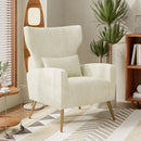 Convertible Accent Chair – Velvet Mid-Century Reading Armchair