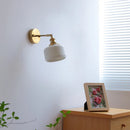 GobekUsa LED Ceramic Wall Sconce with Knob Switch for Bedroom Bathroom Mirror Lighting